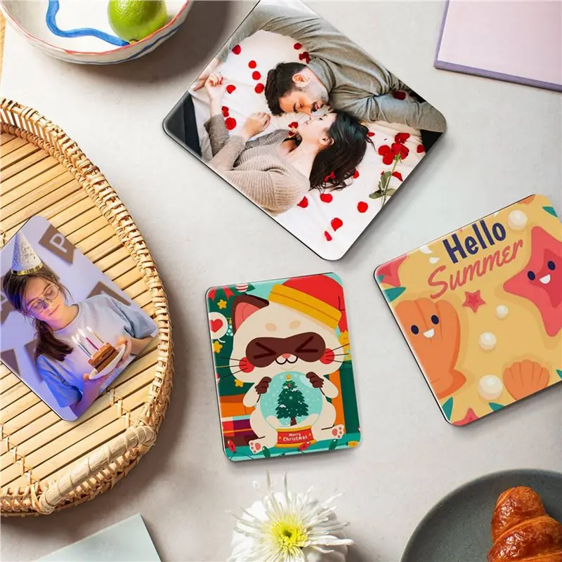 ABMO Sublimation Magnets,80Pcs 2.95In X 2.16In Rectangle Fridge Magnets,For Home Kitchen Refrigerator Officer,DIY Craft Gifts