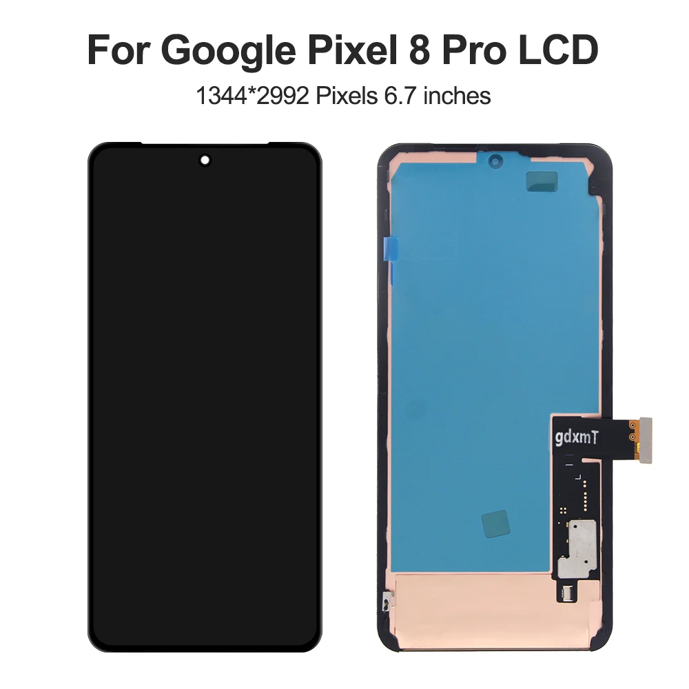 6.7\'\'For Google Pixel 8 Pro For AMOLED Google Pixel 8 Pro GC3VE G1MNW LCD Display Touch Screen Digitizer Assembly Replacement