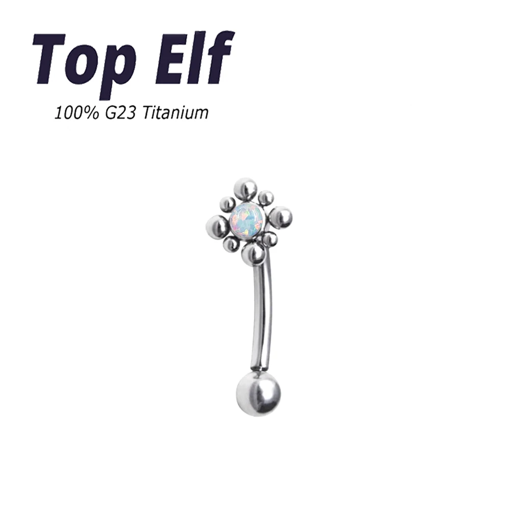 ASTM F136 Titanium Newest Crystal Opal 16G Fashion Jewelry Navel Rings For Women Belly Button Rings Body Jewelry