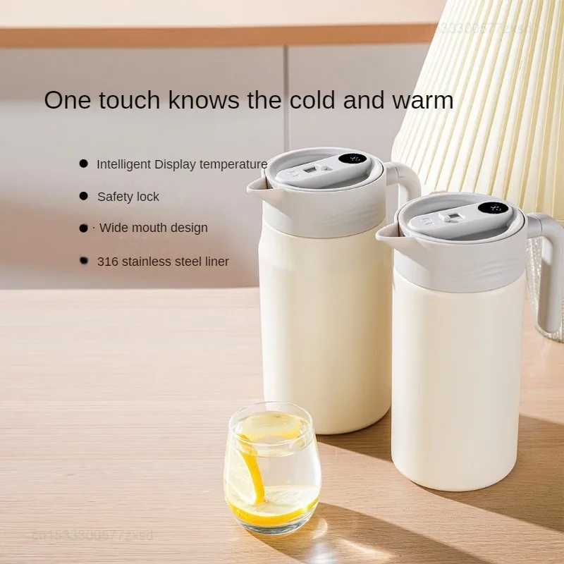 Xiaomi Call ANGE-Bouilloire d'isolation en acier inoxydable, bouteille thermos, pot d'eau, affichage de la température, isolation domestique