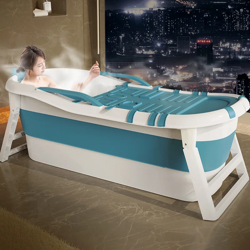 

Портативная складная ванна для дома, утолщенная пластиковая, для взрослых