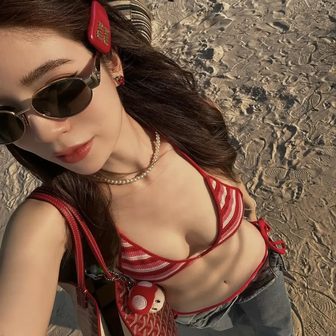 Vaion Beau Pure Desire Bikini Swimsuit Women Sexy Spicy Retro Stripes Separate Hot Springs Bikini Thermal Spa Swimsuit