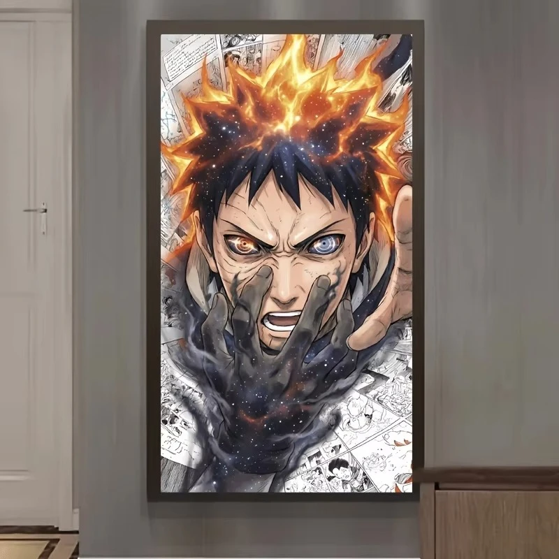 5D DIY Diamond Painting Kit Naruto Uchiha Obito Sharingan Art Full Drill Rhinestone Mosaic Wall Decor Craft Kit Home Gift