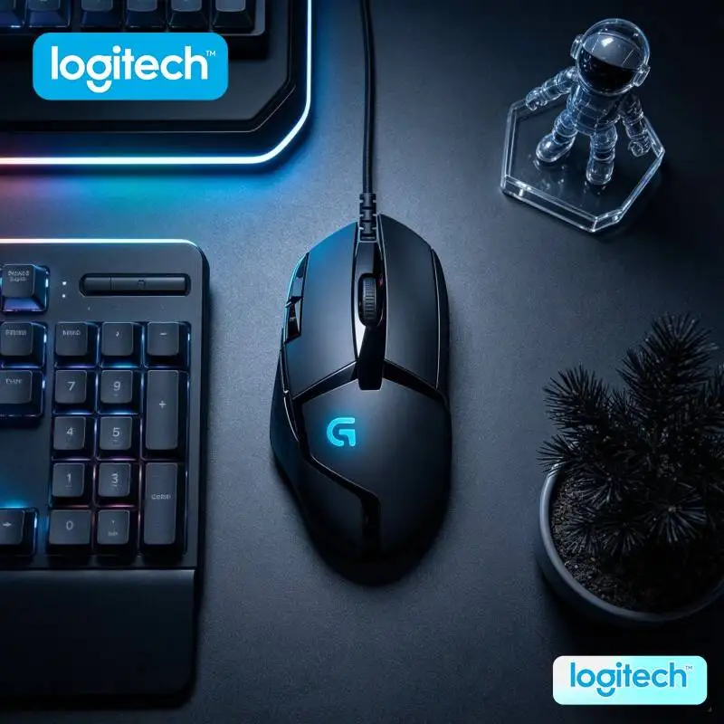 

Проводная мышь Logitech G402 Hyperion Fury, 500 IPS, 4000 DPI, с противоскользящим покрытием, для дома, офиса и игр