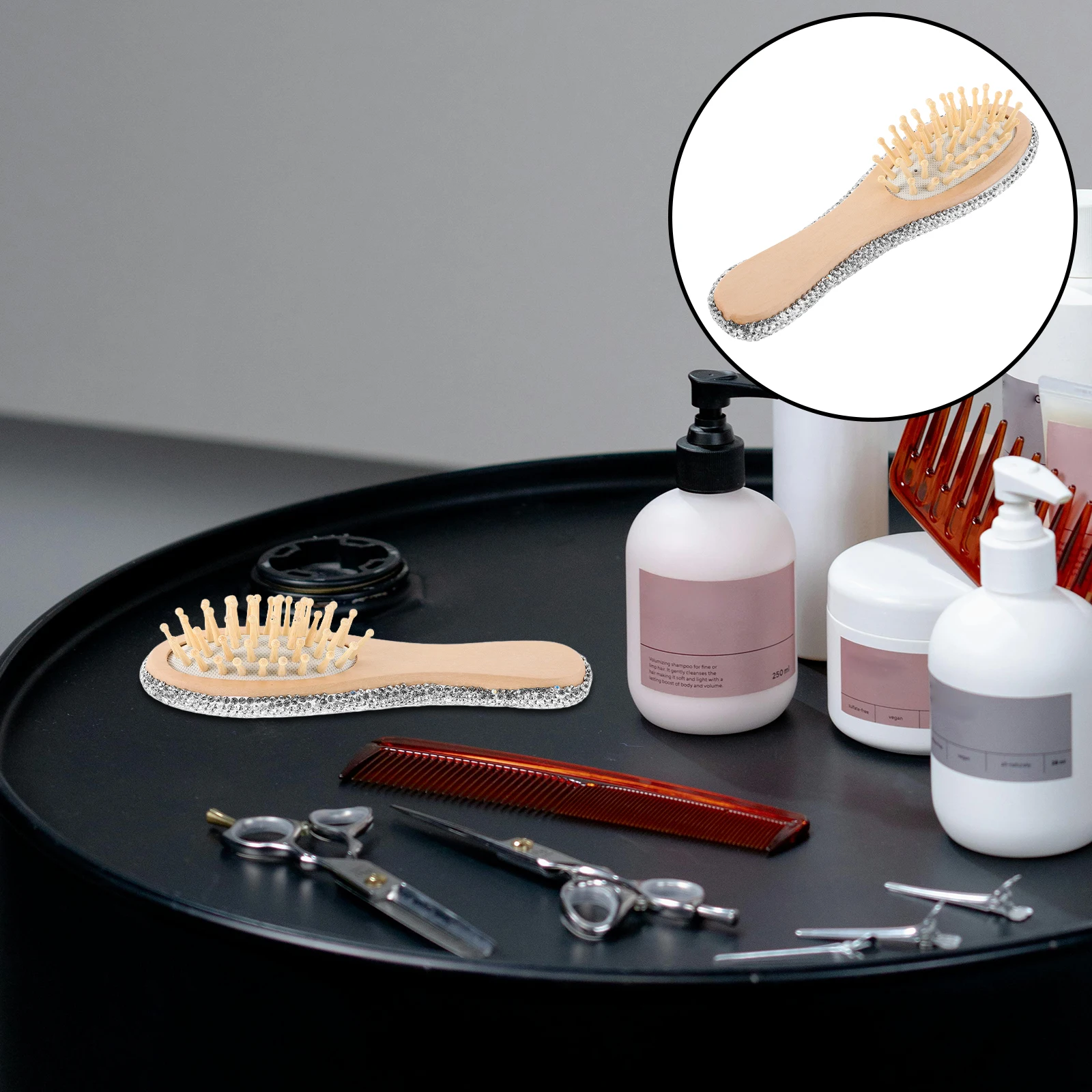 

Rhinestone Hair Comb Luxury Scalp Massage Comb Stylish Decorative Travel Hairdressing Brush Detangler Tool For Women Wedding