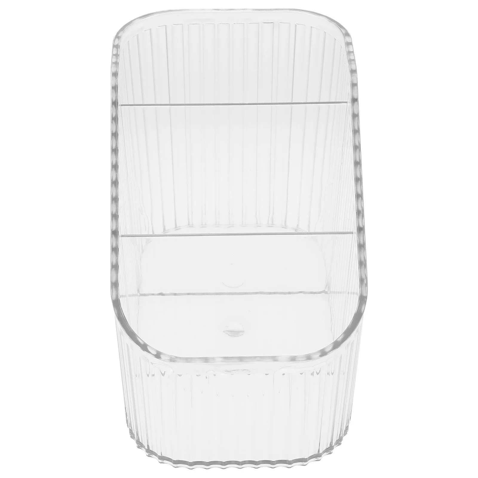 

Clear Acrylic 3 Section Makeup Organizer Box for Cosmetics Brushes Lip Gloss Storage Compact Beauty Container Travel Friendly