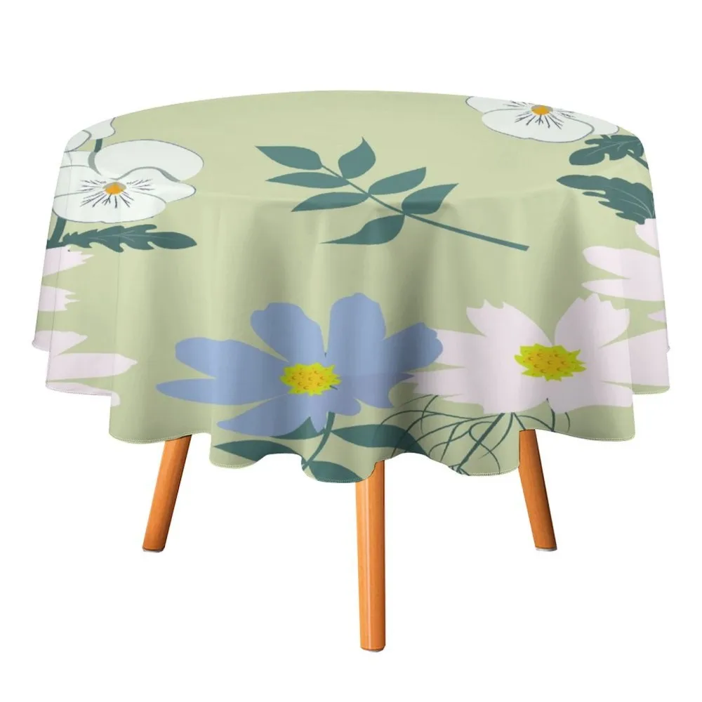 

Круглый стол в цветочек, пасторальная скатерть на заказ, кухня, дом, столовая, кружевная скатерть для декора свадебной вечеринки