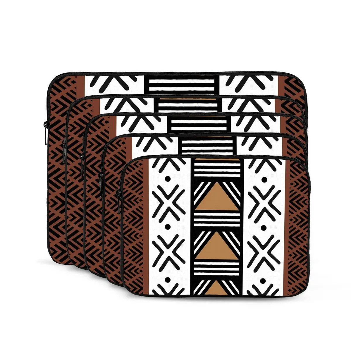 African Tribal Bogolan Pattern Notebook Laptop Bag Case Pouch For Macbook Air Pro Tablet Shockproof Case Bag