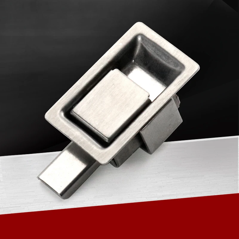 

Lock Stainless Steel Panel Lock Anti-Collision Latch Flat Small Pull Type Toolbox Equipment Lock Industrial Cabinet lock