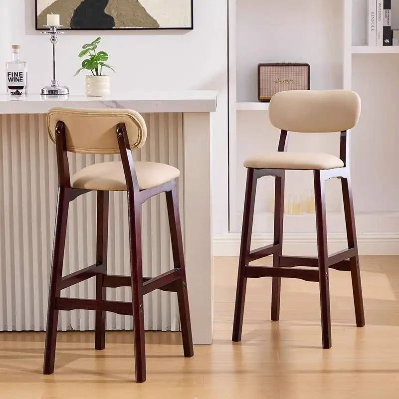 Decorative Piece Bar Chair Back Support Restaurant Backrest Counter High Bar Chair Office Ergonomic Taburete Cocina Furniture