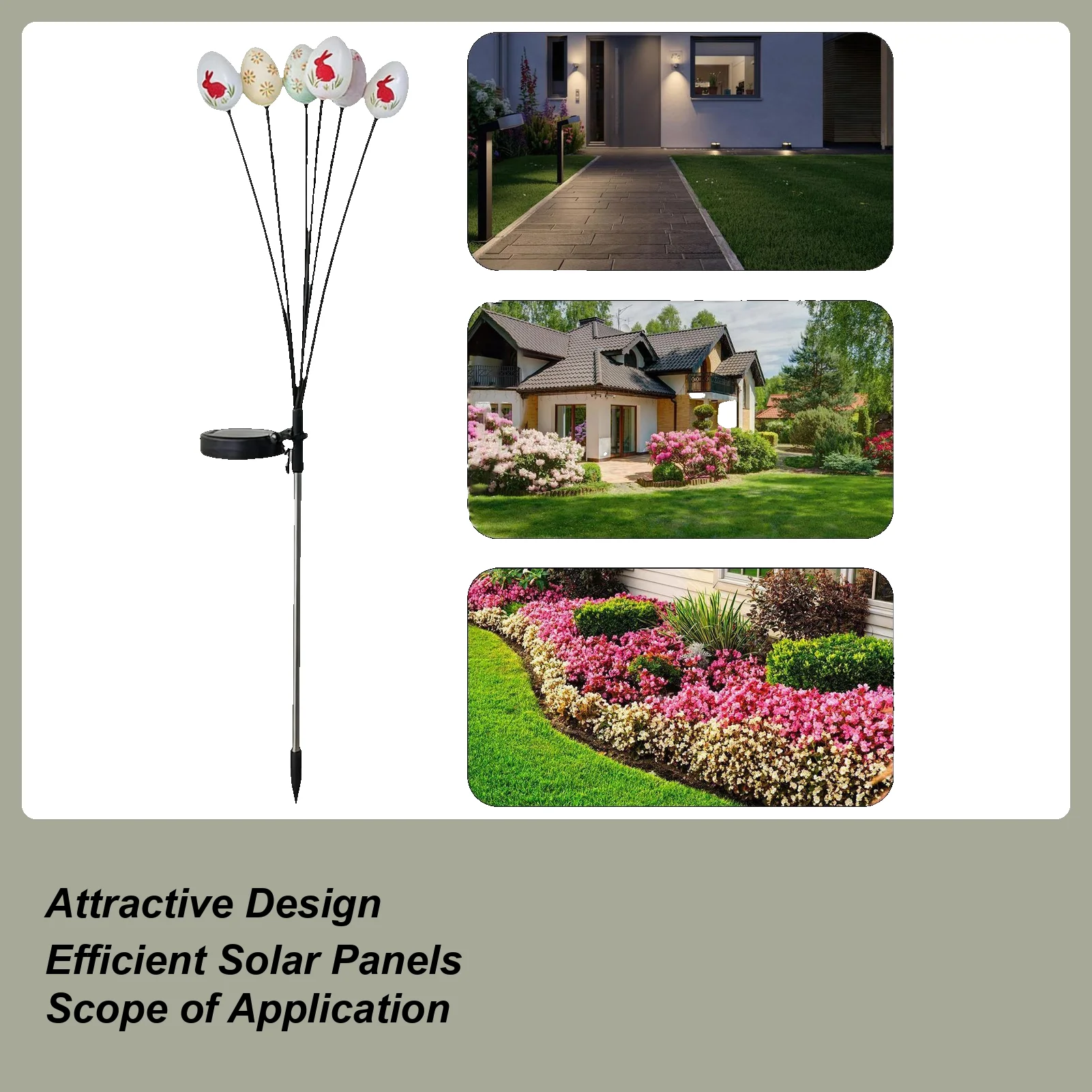 

Солнечные светильники-колышки для улицы: качающиеся декоративные пасхальные яйца, солнечные садовые светильники с креплением в грунт для дорожек, газонов, патио и заднего двора