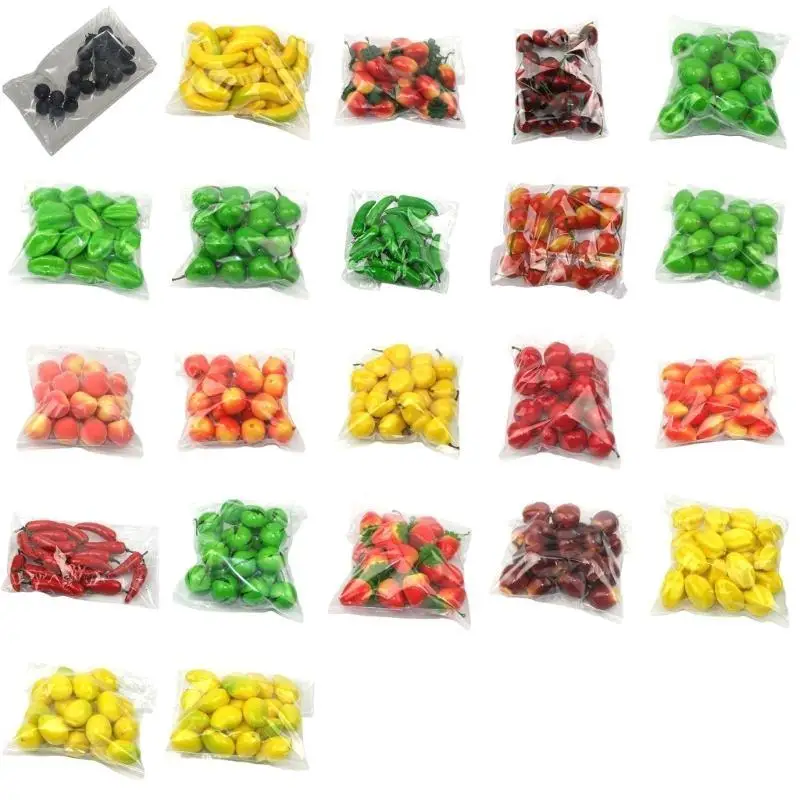 

E8BD 20pcs Simulation Fruit Lemon Photo Props Artificial Vegetable for Kitchen Party Fruit Shop Model Ornament