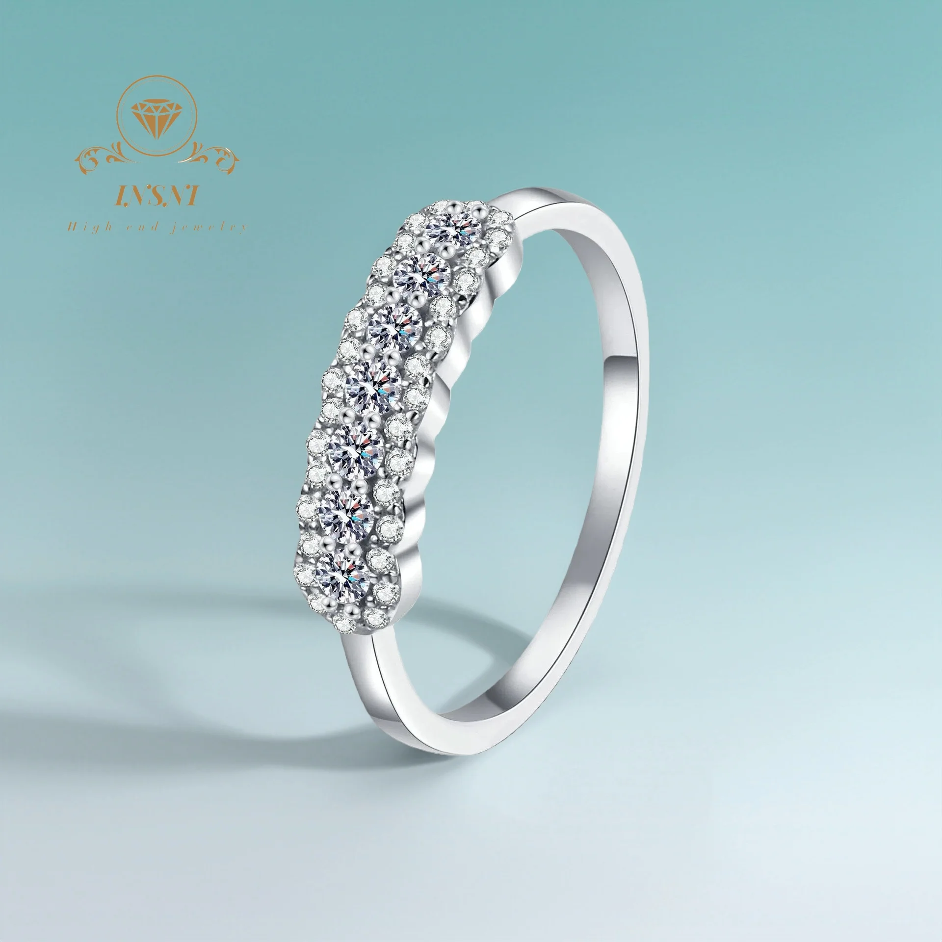 

Роскошное минималистичное кольцо из стерлингового серебра 925 пробы с муассанитом 0,37 карата, сертифицированное, для повседневного ношения, ювелирное украшение для женщин, подарок для женщины, гипоаллергенное