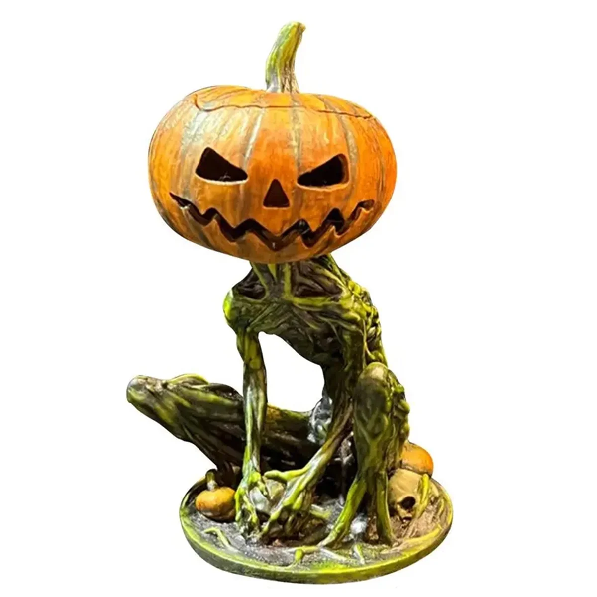 

Horror Pumpkin Statue Resin Pumpkin Human Decor Sculpture Unique Pumpkin Decorations Artisan Pumpkin Resin Crafts