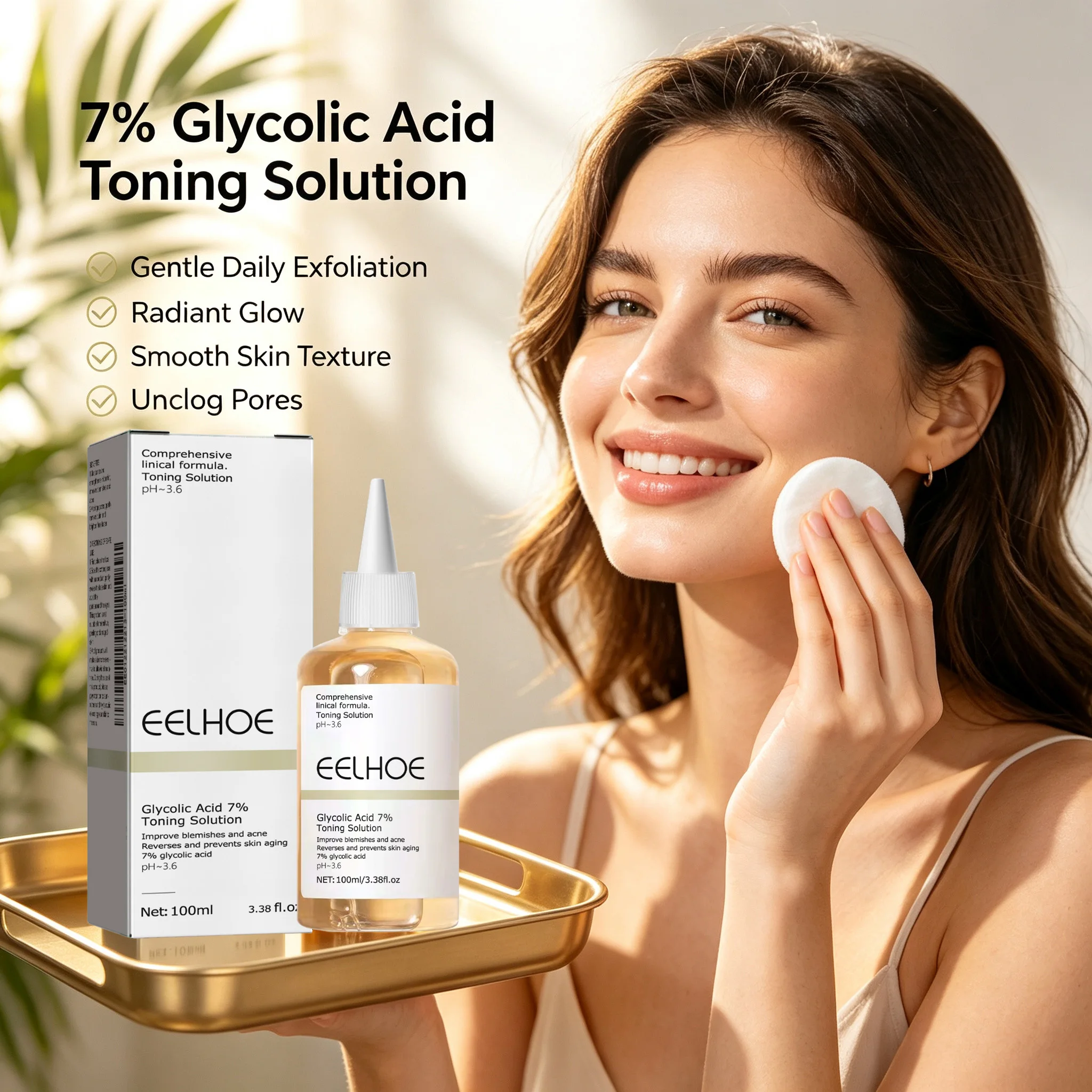 Lactic Acid Toner - โทนเนอร์กรดไกลโคลิก 7% ลดรอยสิว ยกกระชับ ลดริ้วรอย ผิวหน้ากระจ่างใส