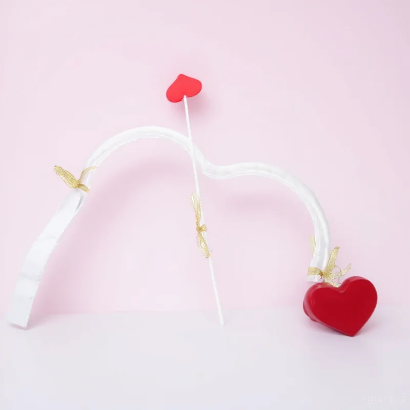 

1 Set Cupid Arrow Bow Set Compact Lightweight Cupid Costume Prop Valentine Cosplay Party Supplies Photo Accessories