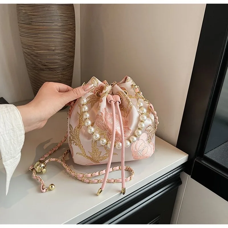 

Evening Banquet Leather Ladies Tote Bag High End Paris Classic Vintage Craft Casual Crossbody Messenger Bag Glamorous Formal