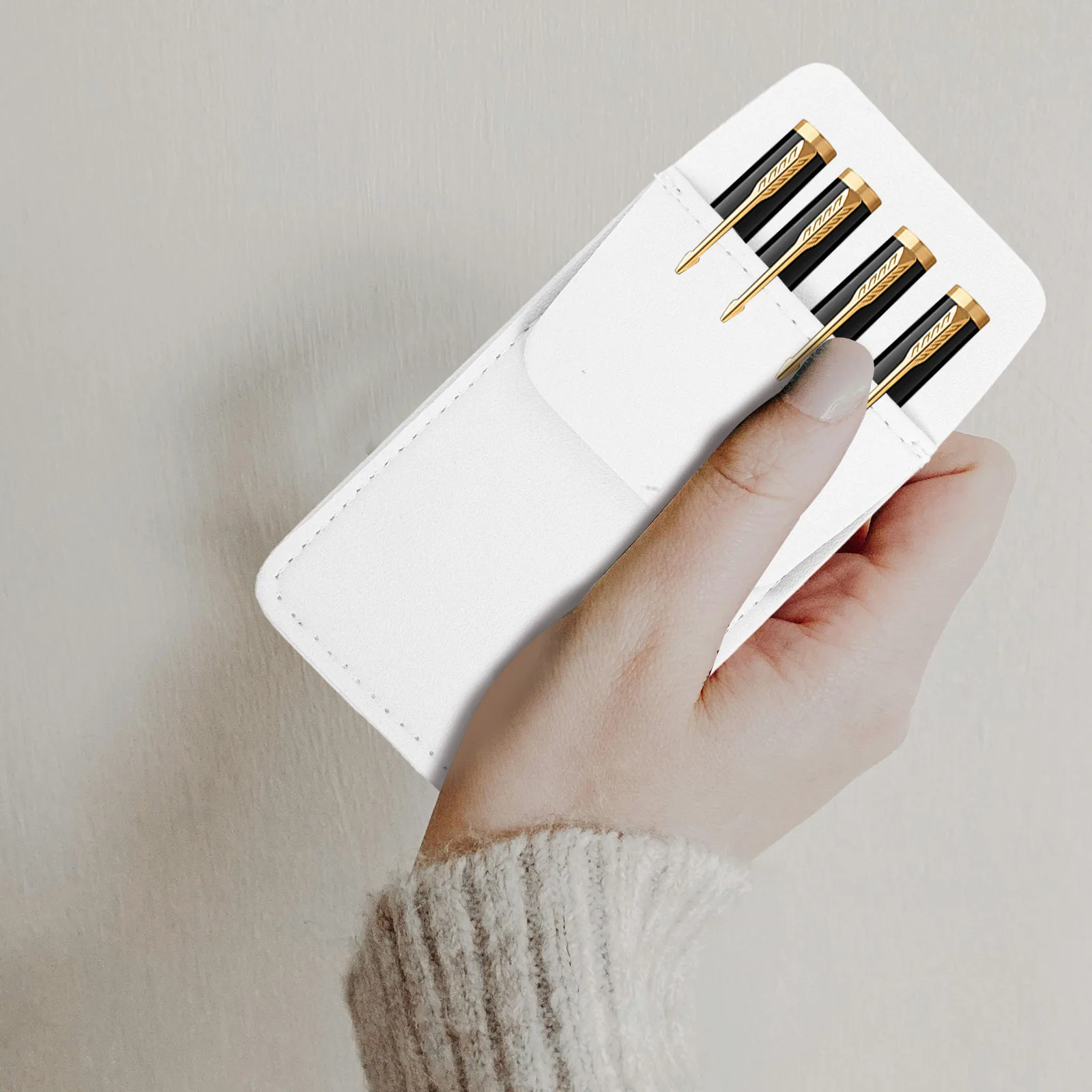 Estuche para bolígrafos de Pu, Protector de bolsillo para abrigo, portalápices grande resistente, lápiz para hombre de negocios, oficina, escuela