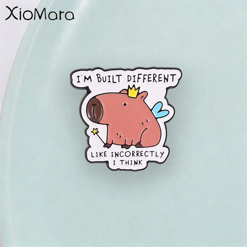 Cute Fairy Capybara Badge,