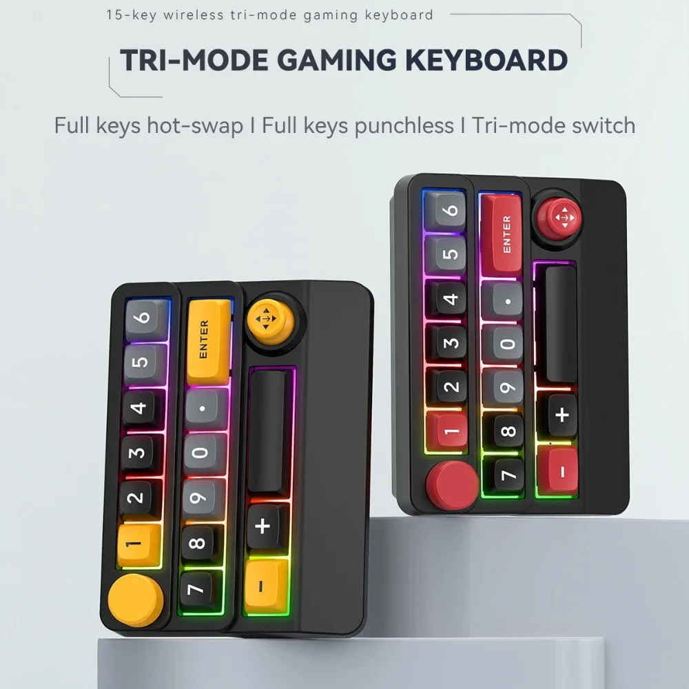 ワイヤレスbt-15キー-プログラマブル-メカニカルキーボード-ホットスワップ-rgb-ミニゲーミングキーボード