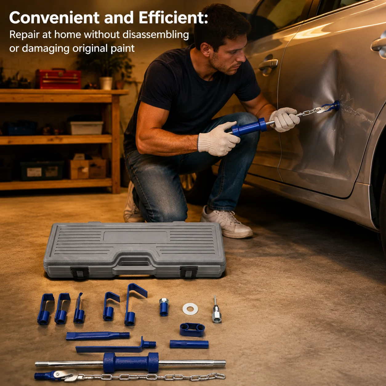 Dent Repair Puller - Slide Hammer Dent Puller Set with