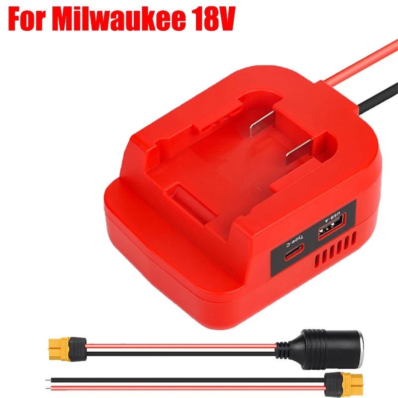 

Адаптер-преобразователь напряжения для литиевых аккумуляторов Milwaukee 18В, конвертер для игрушечных радиоуправляемых машинок и DIY-проектов