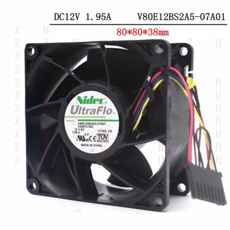 

XXZ for Nidec V80E12BS2A5-07A01 12V 1.95A 8038 8 cm double ball high air volume fan