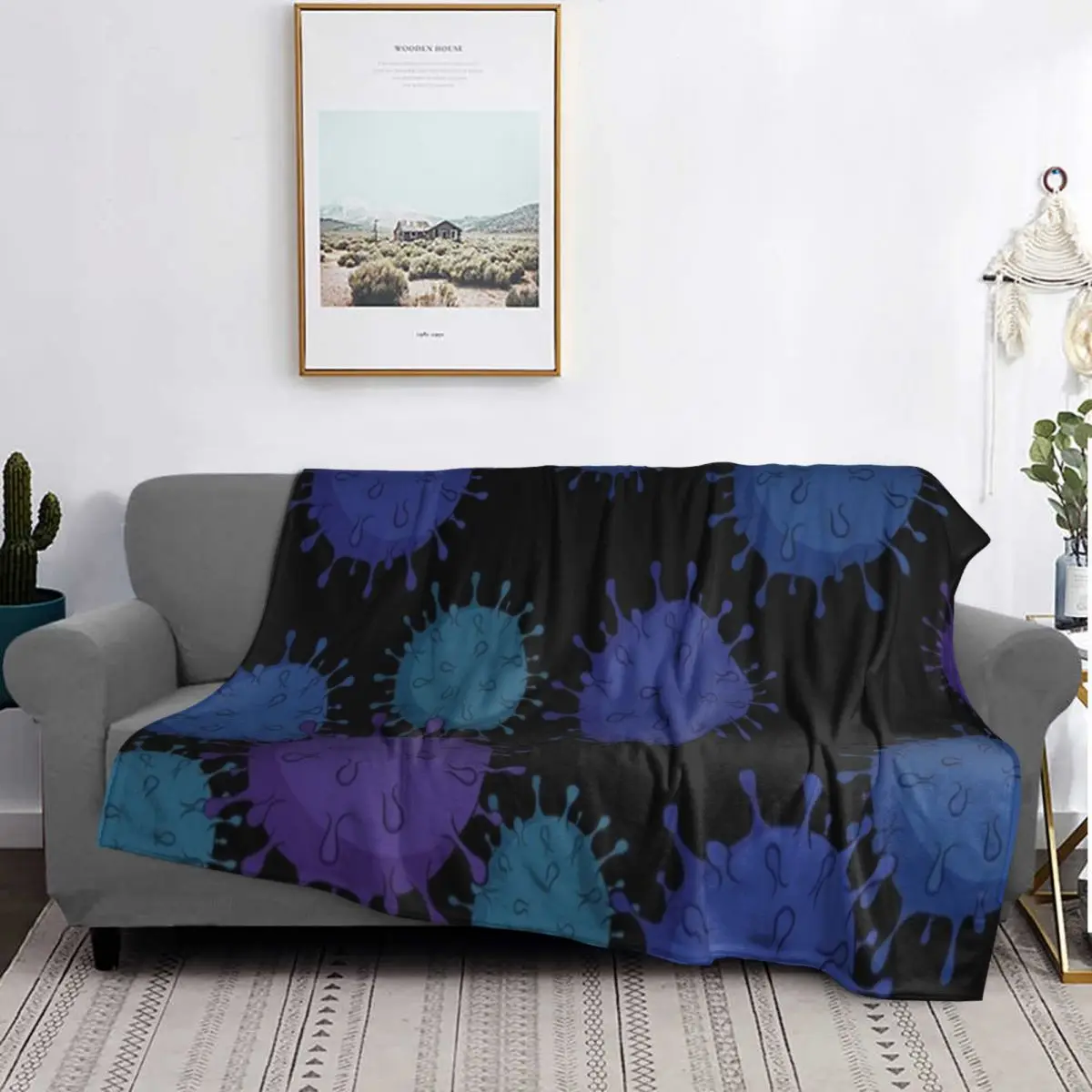 Одеяло Covid, мягкое Фланелевое удобное покрывало для дивана, пушистое, от коронавируса, удобное, для дома и путешествий