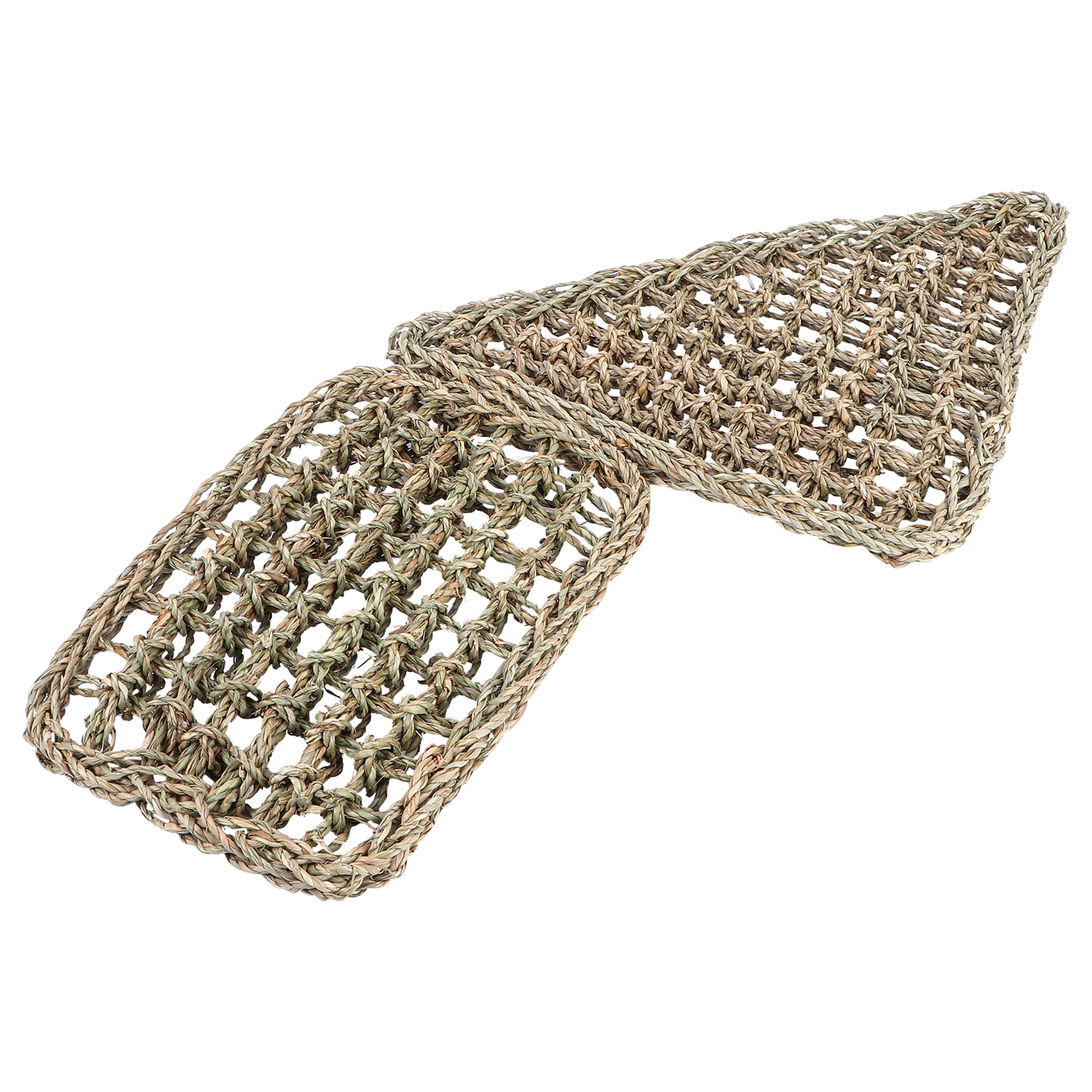 

2pcs Lizard Lounger Grass Mat Reptile Hammock Light Brown Seaweed Pet Bed Cushion Durable Safe Natural Material Easy Long