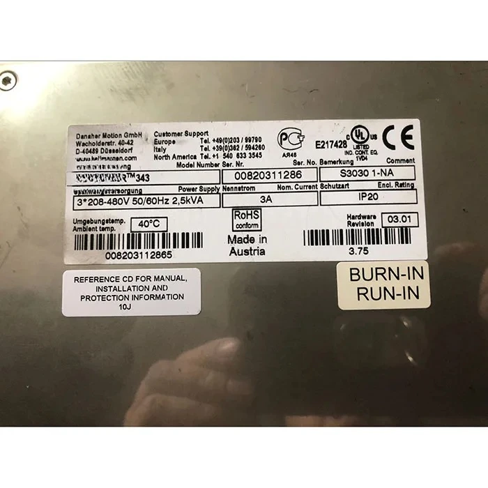 

Servo Drive 343 S30301-NA-SB Used in Good Condition