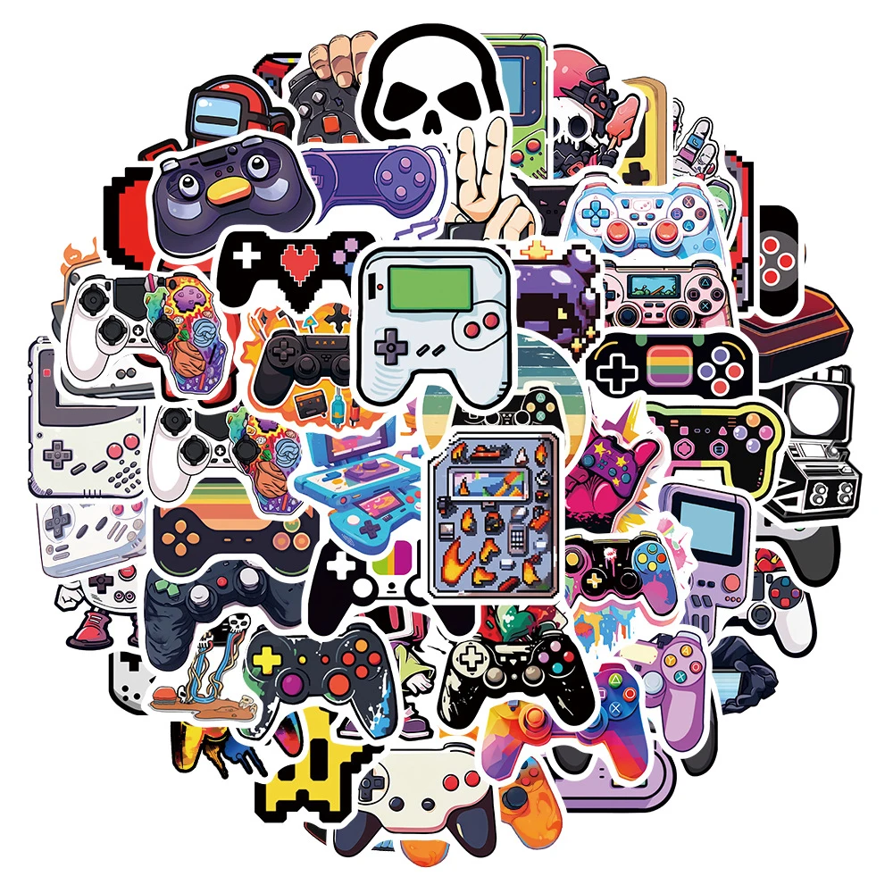 10/30/50pcs Cool Vintage Video Game Cartoon Stickers Decal Laptop Luggage Motorcycle Car Phone Skateboard Waterproof Sticker Toy