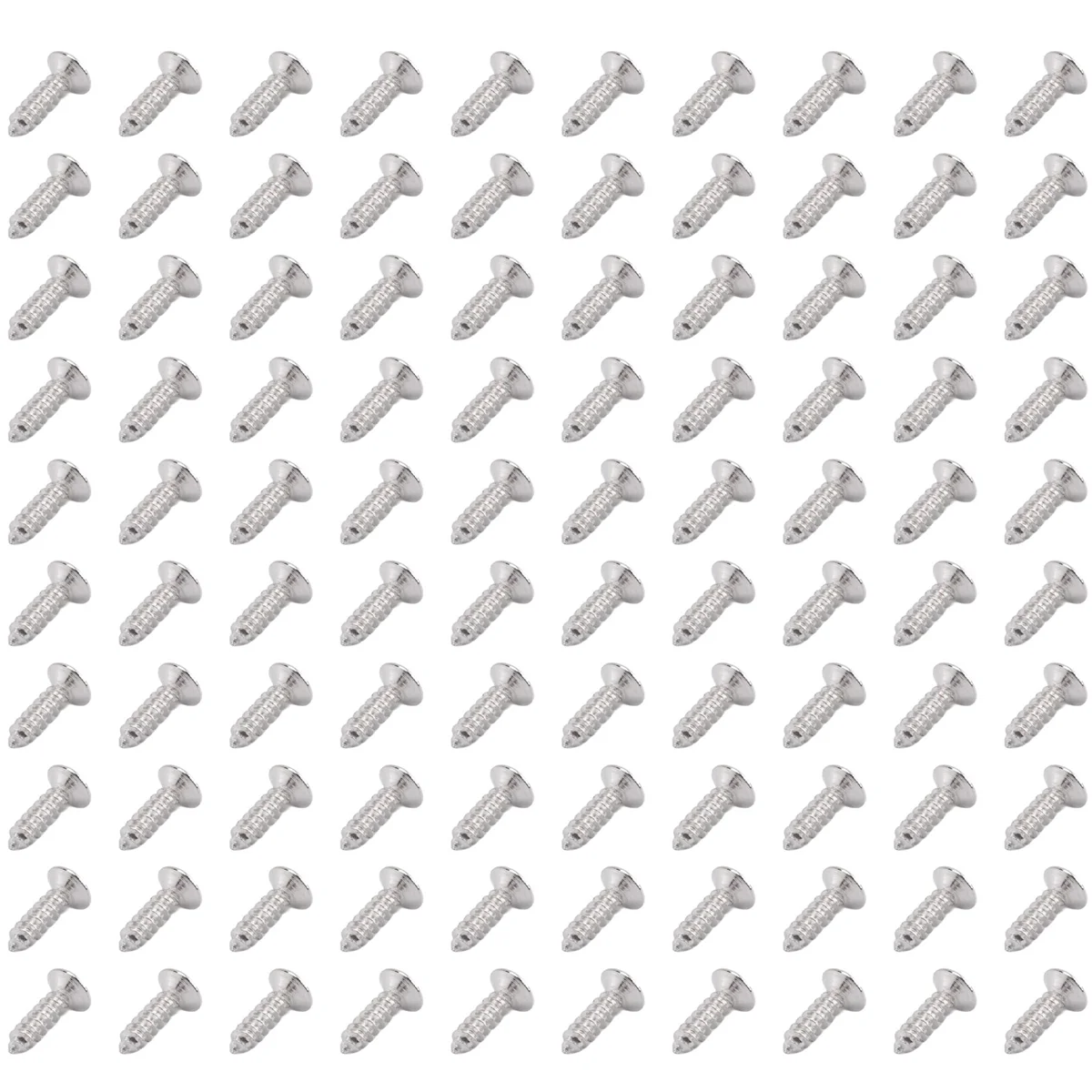 100 шт. винты для накладки для гитары и бас-гитары для Strat & Tele, серебристые