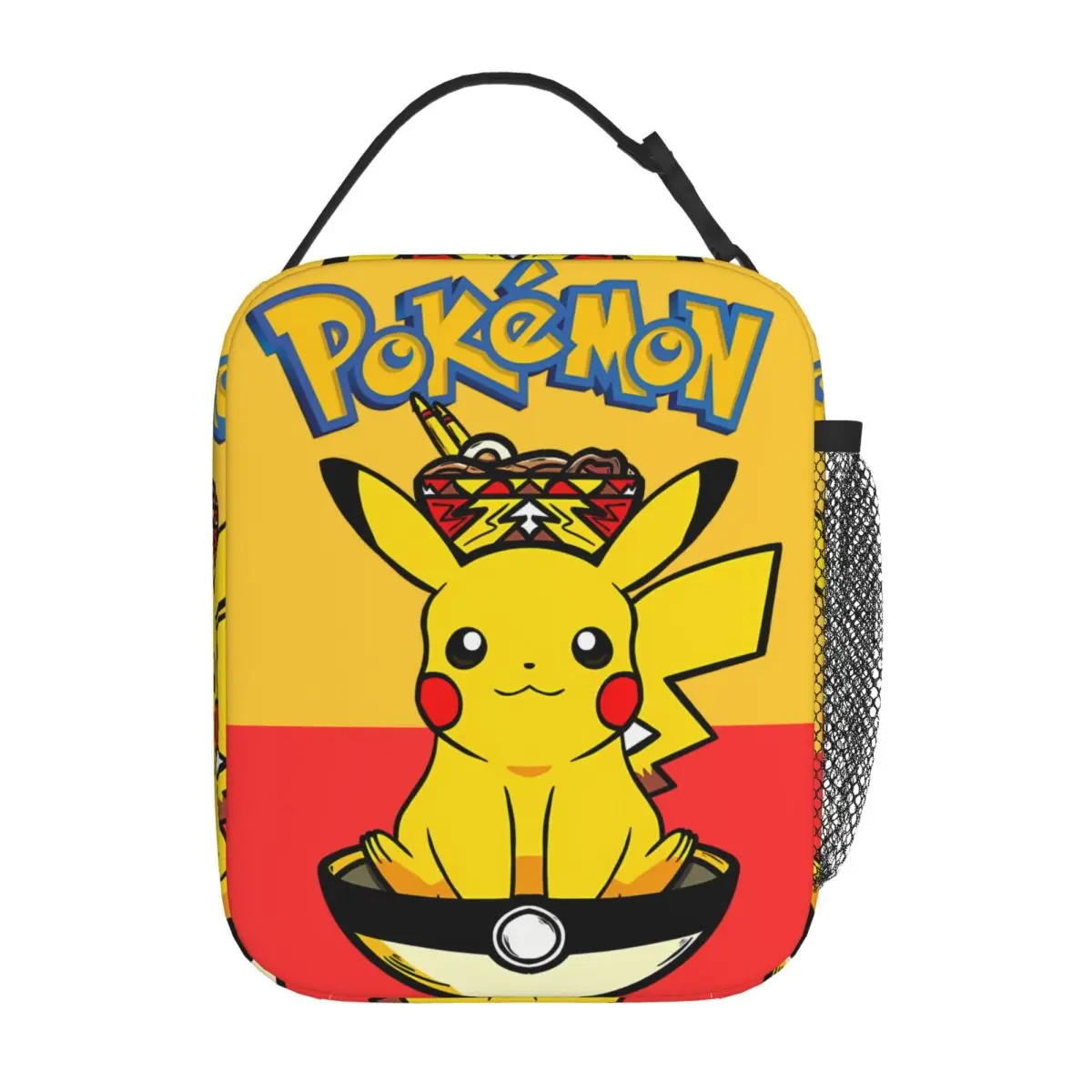 College Student Lunch Food Box Pokemon Pokeramen Sticker Ice Pack Pocket Monster Pikachu Durable WaterproofFood BagsFor School