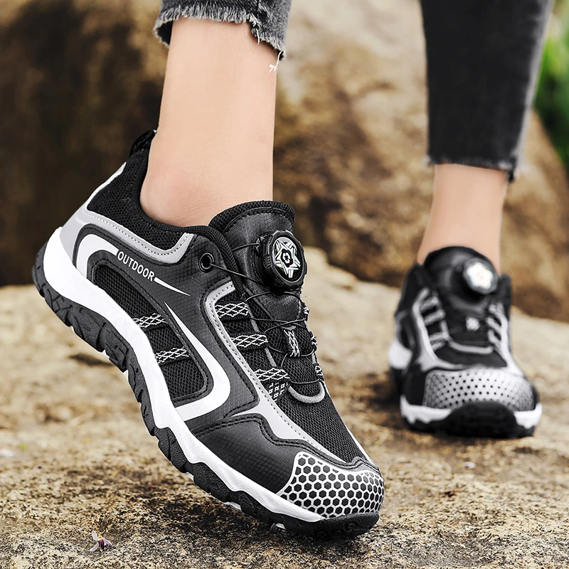 Women‘s Breathable Hiking Shoes Anti-slip Trekking Sneakers Hunting Mesh Rotating Buckle Outdoor Casual Women's Shoes Trainers