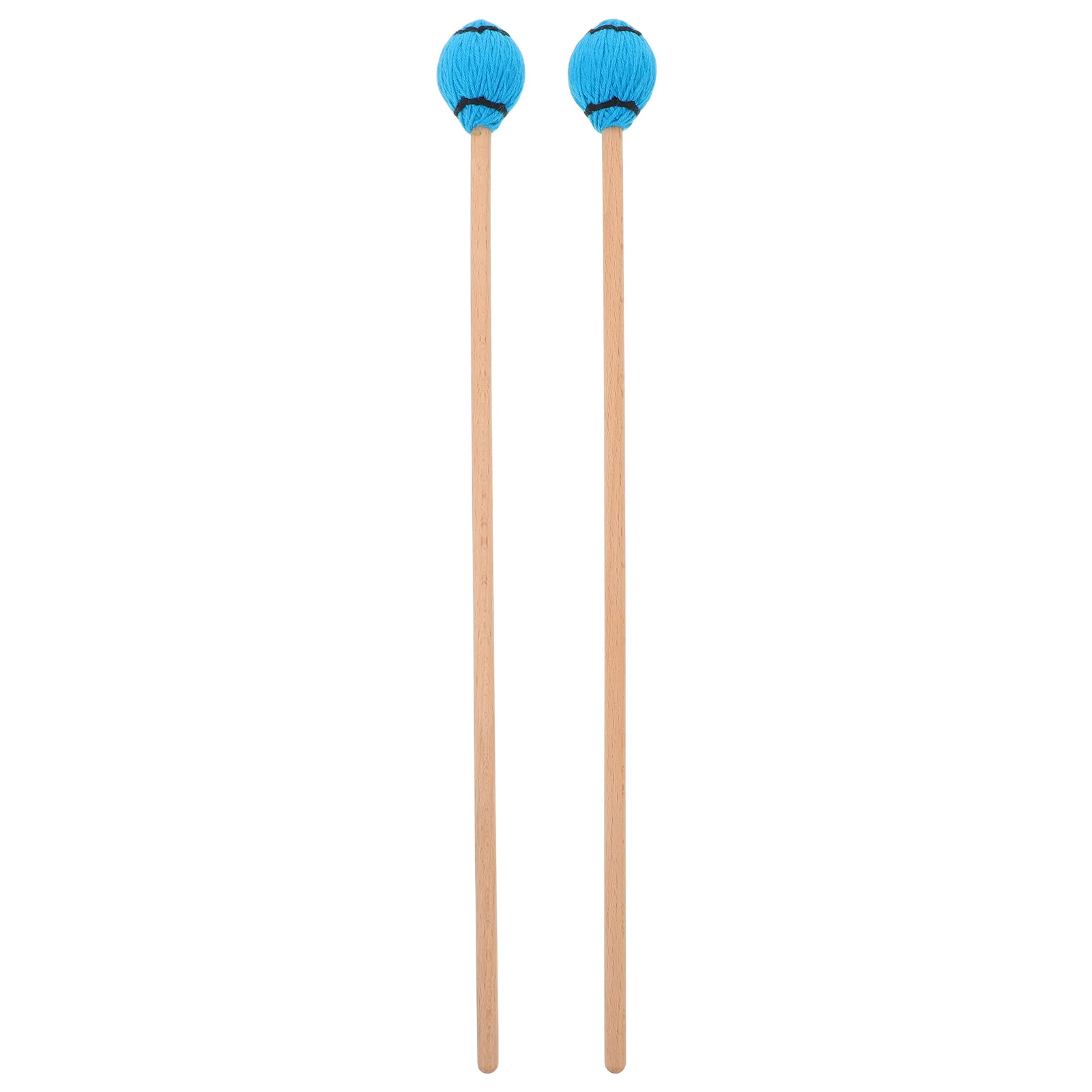 

1 Pair Blue Xylophone Mallets Wooden Handle Durable Marimba Mallets For Glockenspiel Bell Chime Percussion Sticks Instruments