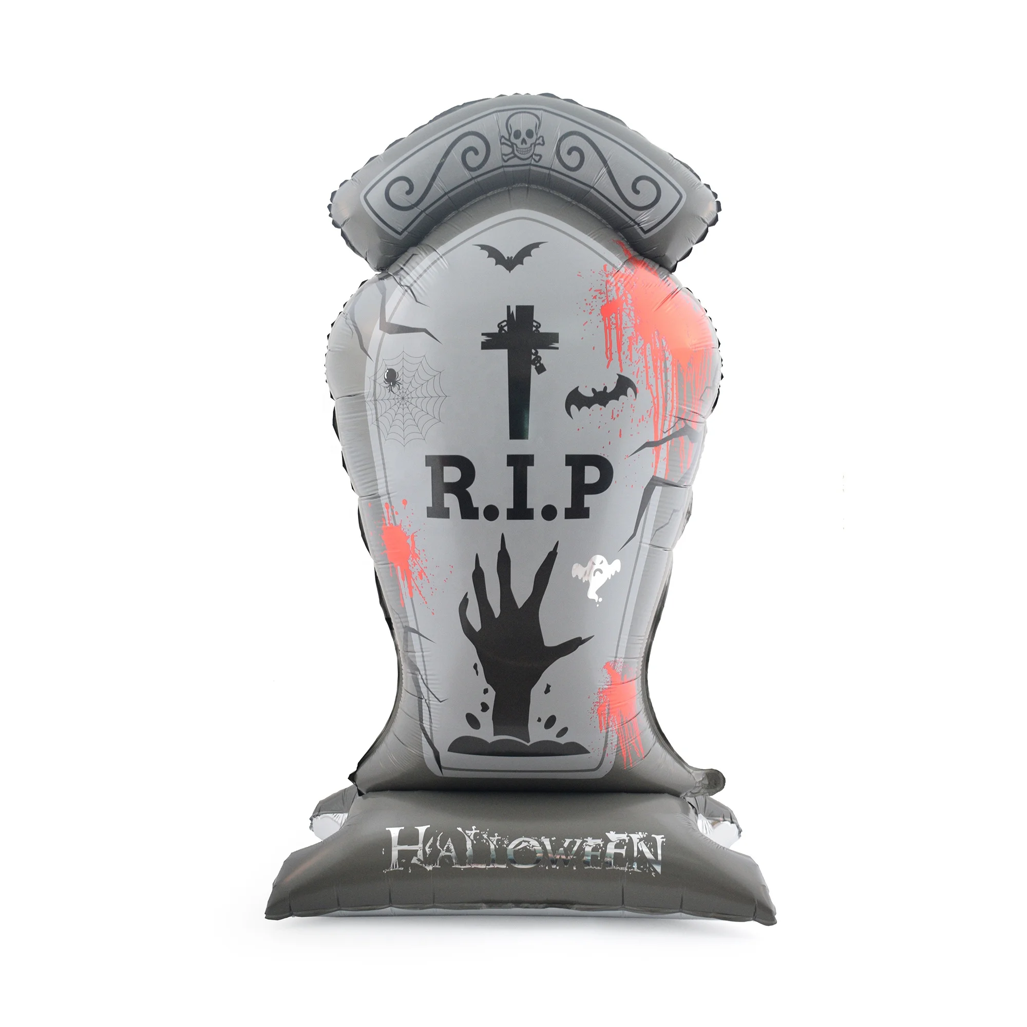 

New Halloween Aluminum Foil Balloon Standing Tombstone Balloons Halloween Theme Party Spooky Party Decorations Supplies
