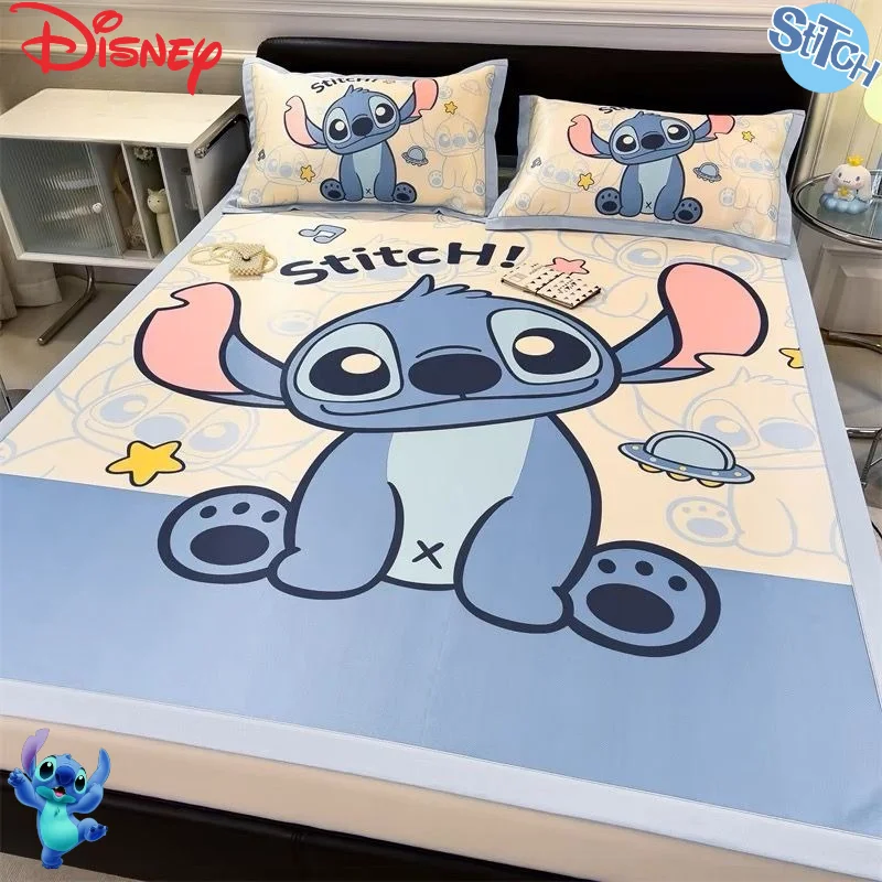 

Cute Disney Stitch Mickey Minnie Daisy Lotso Creative Cartoon Pattern Summer Breathable Comfort Latex Mattress Three-Piece Set