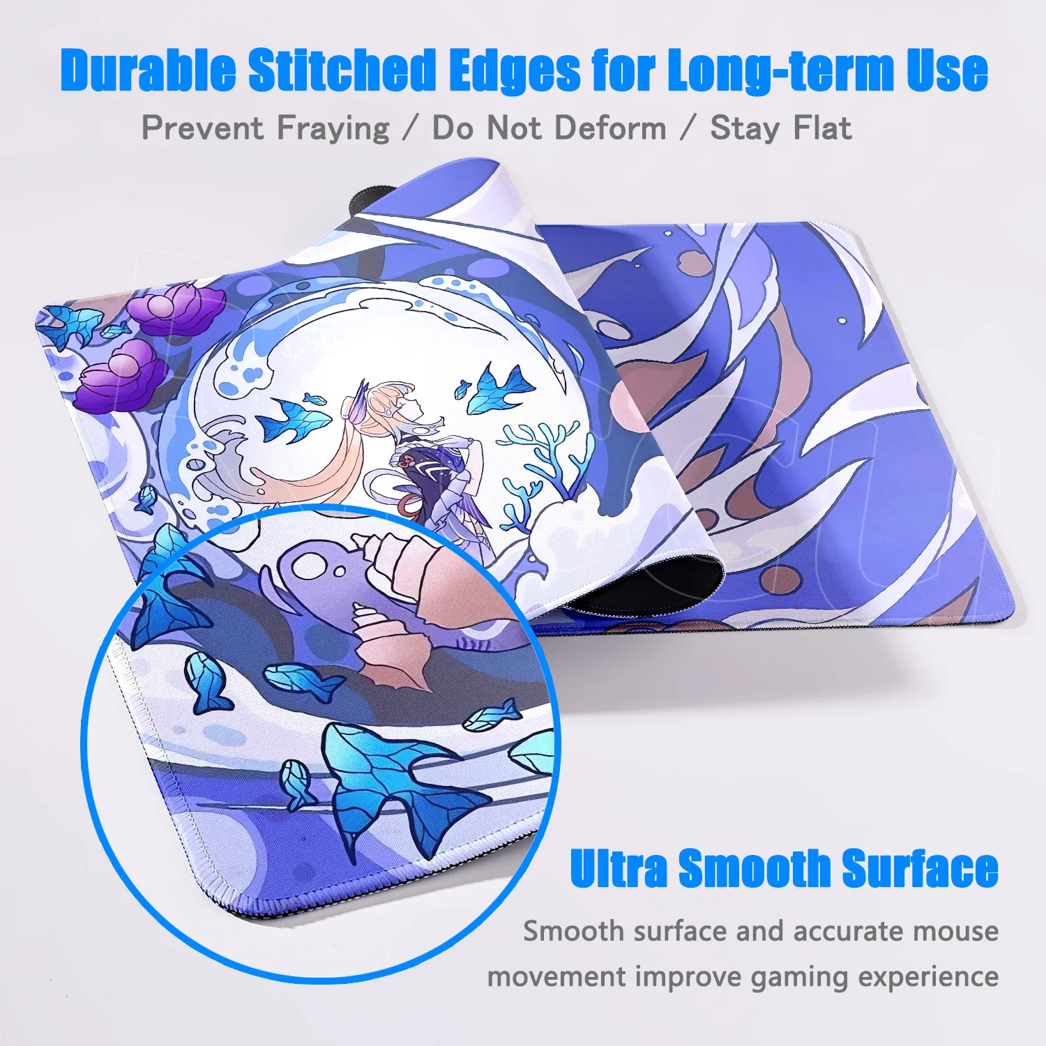 HD Inazuma شخصية ماوس الوسادة Sangonomiya Kokomi كوجو سارة جينشين تأثير المطاط محمول ألعاب ماوس الوسادة أنيمي 900x400 مللي متر حصيرة مكتبية