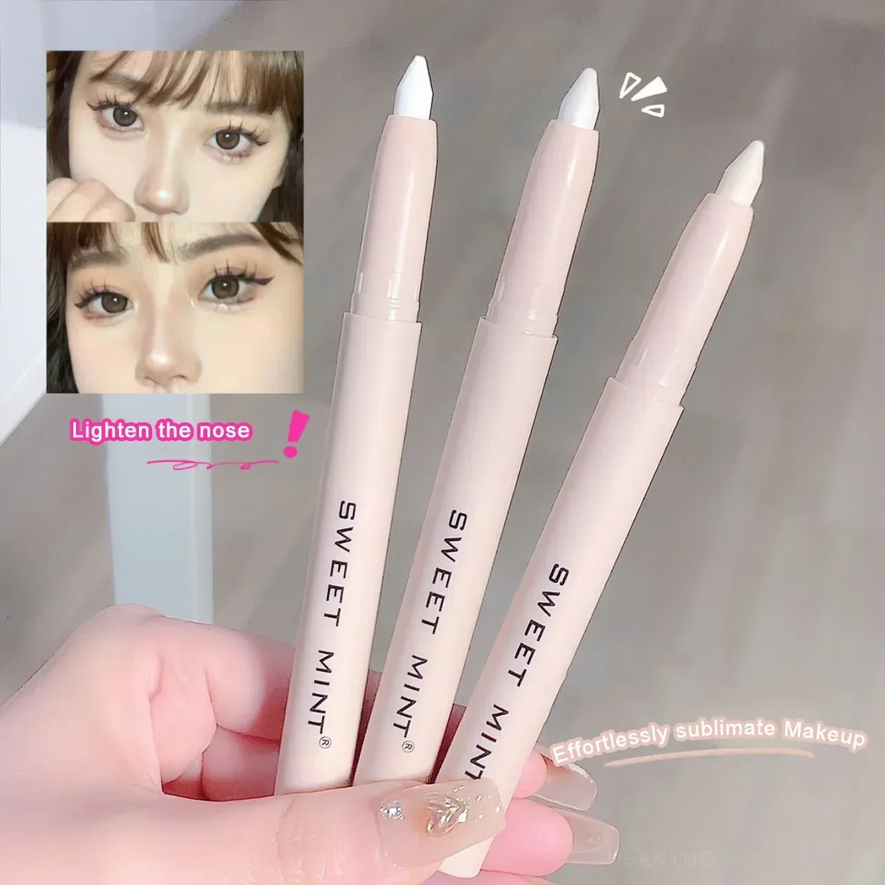 Flash Pearl Oogschaduwpotlood Waterdicht Fijne Flash Eye Markeerstift Blijvende Zijderups Eyeliner Wit Zilver Verhelderende Pen Make-up