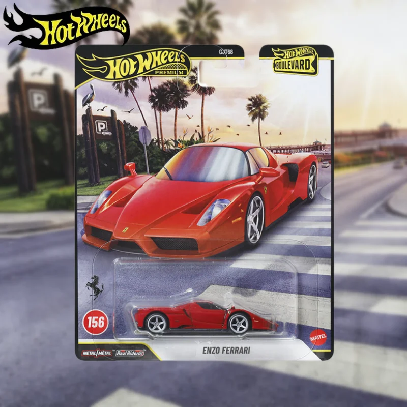 Hot Wheels Premium Boulevard GJT68 1:64 Enzo Ferrari Benz 560 Aston Martin DBS, Vehículo de Metal Fundido a Presión, Modelo de Auto de Colección, Juguete de Regalo
