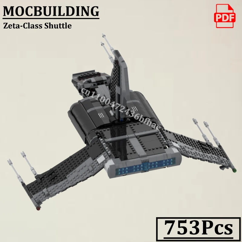 Zeta-Class Shuttle Spaceship Model MOCBUILDING Technical Blocks Construction Bricks Toys Gift