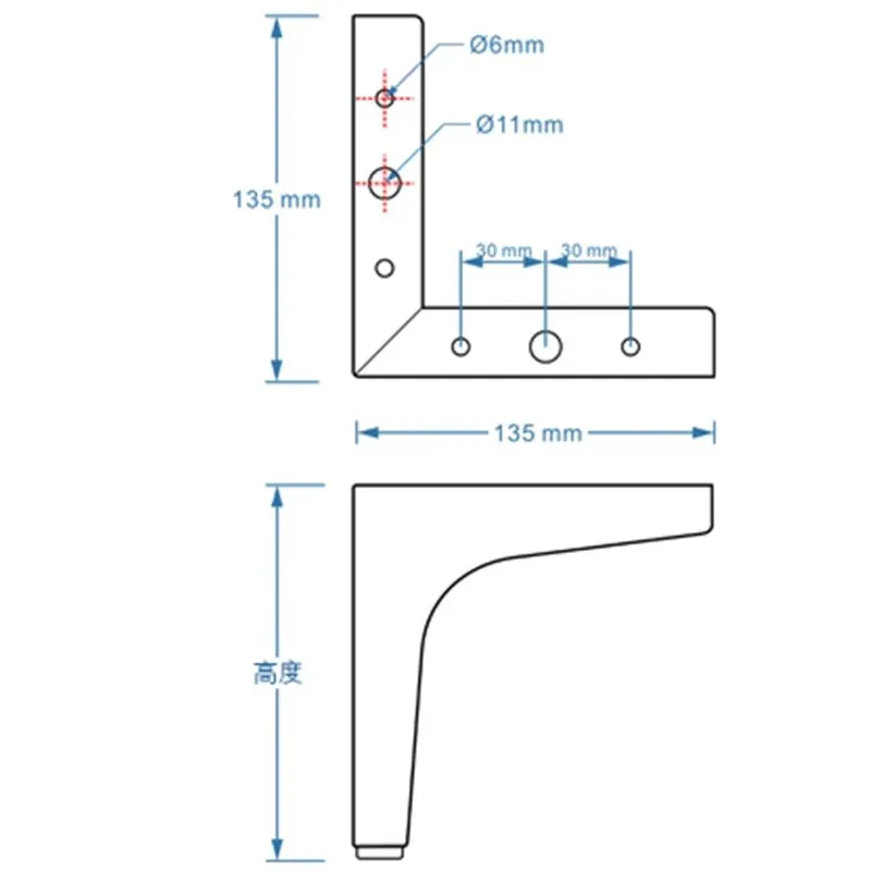 4pcs Adjustable Height Hardware Furniture Legs Sofa Chair Legs Cupboard Carving TV Cabinet Simple modern furniture wire legs image 6