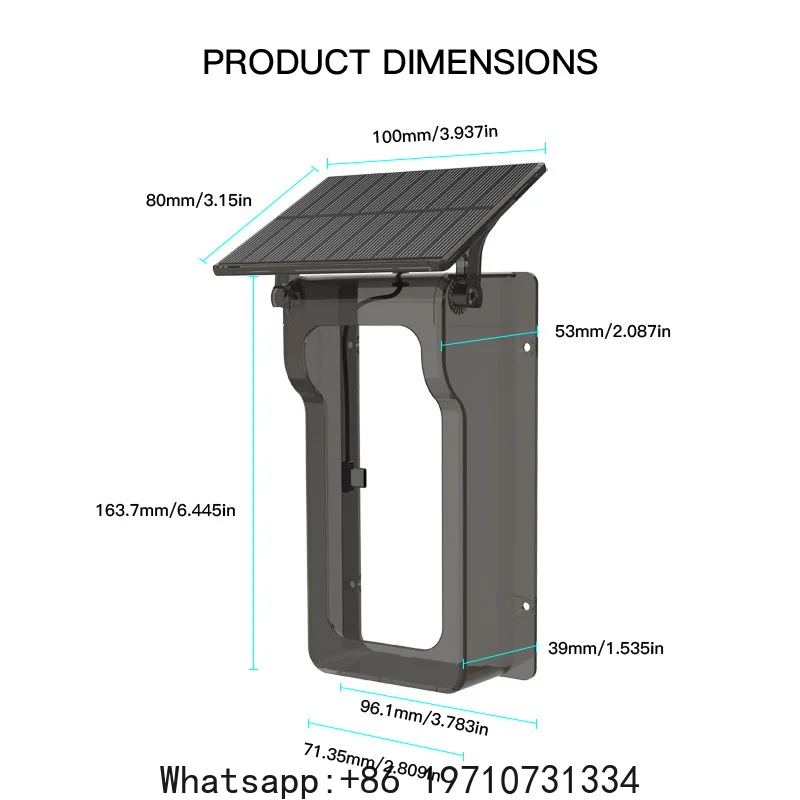 Waterproof Outdoor Wireless Doorbell with Solar Rain Cover Camera  Eye Digital Door Peepholes Smart Home Video Intercom