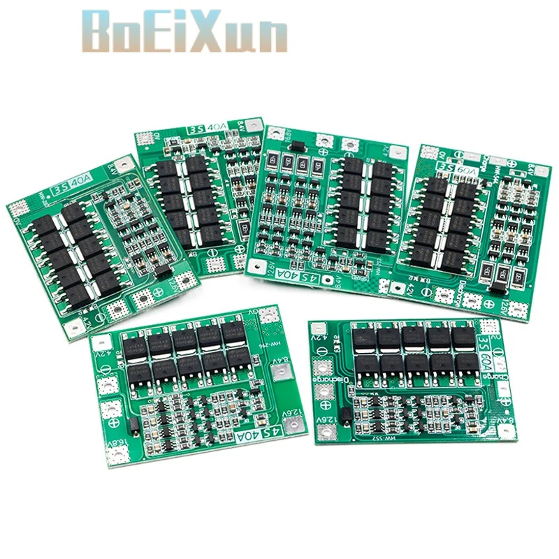 

3S/4S 40A 60A Li-ion Lithium Battery Charger Protection Board 18650 BMS For Drill Motor 11.1V 12.6V/14.8V 16.8V Enhance/Balance