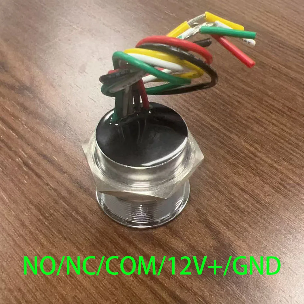 Door Exit Button Release Push Switch DC9-24V for Access Control System Door Lock Embedded Round Metal IP67 Waterproof