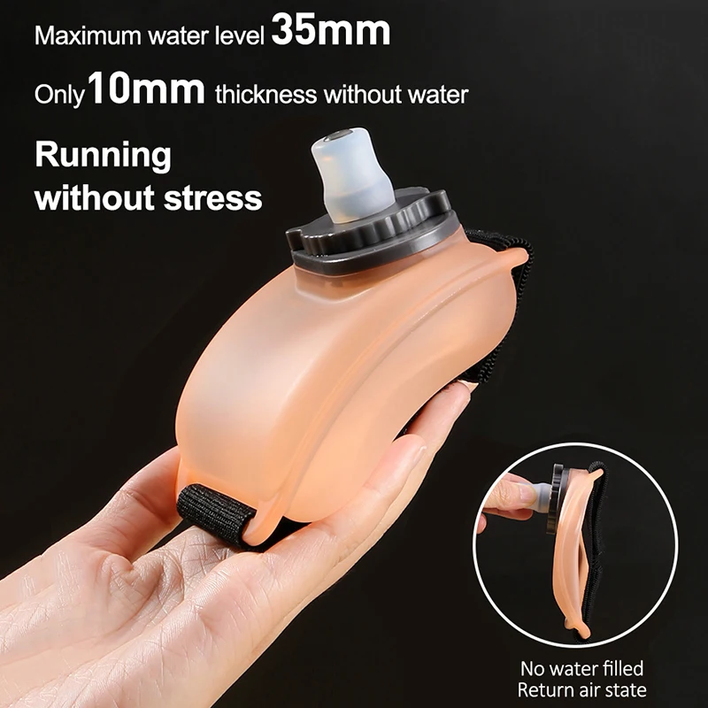 7oz Mini Running Wrist Water Bottle Kettle Holder Wrist Storage Hydration Pack Soft Flask For Marathon Riding Fitness Climbing