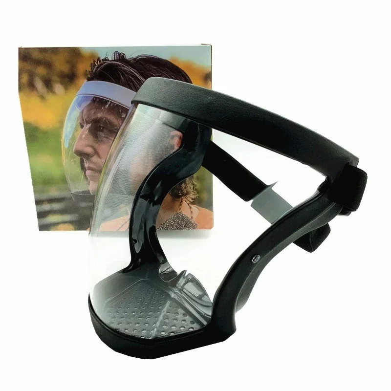 Anti-fog Full Face Shield Kitchen Transparent Shield Home Oil-splash Proof Eye Facial Safety Anti-fog Head Cover Glasses