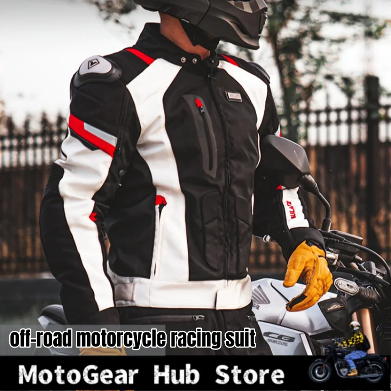 Sulaite Off-Road Motorcycle Racing Suit Autumn And Winter Rally Rider Jacket Warm Motorcycle Riding Suit Riding Equipment