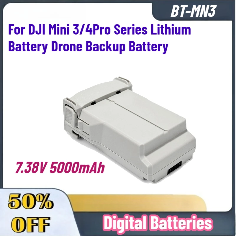 

High-Capacity 7.38V 5000mAh BT-MN3 Rechargeable Batteries For DJI Mini 3/4Pro Series Lithium Battery Drone Backup Battery
