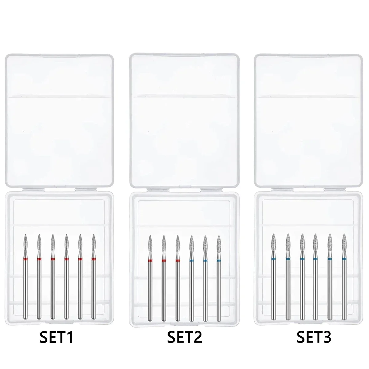 القاطع ل مانيكير الماس مبرد أظافر كهربائي مسمار الشبت بت 6 قطعة/المجموعةMilling3/32 "دغ أداة إزالة الجلد الميت